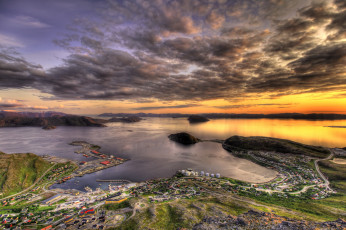 Картинка rypefjord норвегия города пейзажи пейзаж дома река
