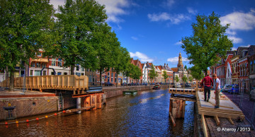 Картинка groningen +netherlands города -+улицы +площади +набережные мост строительство netherlands набережная река гронинген нидерланды