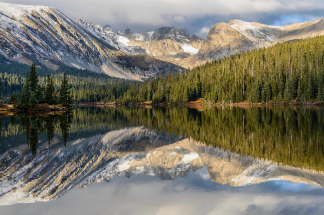 Обои картинки фото long lake,   colorado, природа, реки, озера, лес, apache, peak, navajo, озеро, лонг, отражение, горы, колорадо, indian, peaks, wilderness, colorado, long, lake