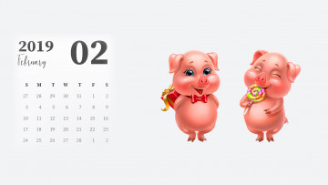 обоя календари, рисованные,  векторная графика, конфета, поросенок, леденец, свинья