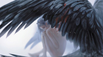 Картинка фэнтези _ghost+blade+ +призрачный+клинок девушка эльфийка крылья