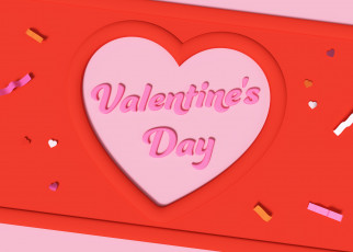 Картинка праздничные день+святого+валентина +сердечки +любовь сердечко конфетти