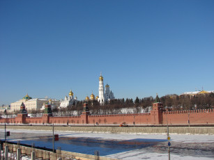 обоя кремлевская, набережная, города, москва, россия