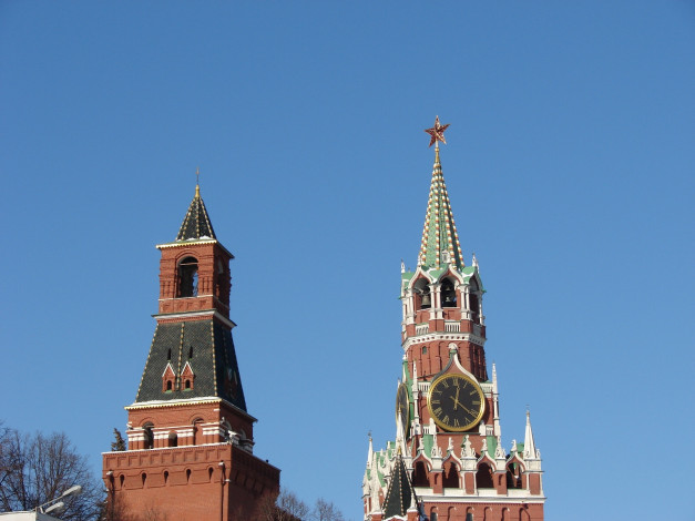 Обои картинки фото спасская, башня, города, москва, россия