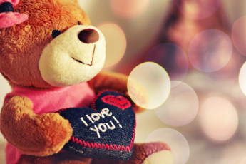 Картинка праздничные день св валентина сердечки любовь медвежонок я тебя люблю надпись игрушка
