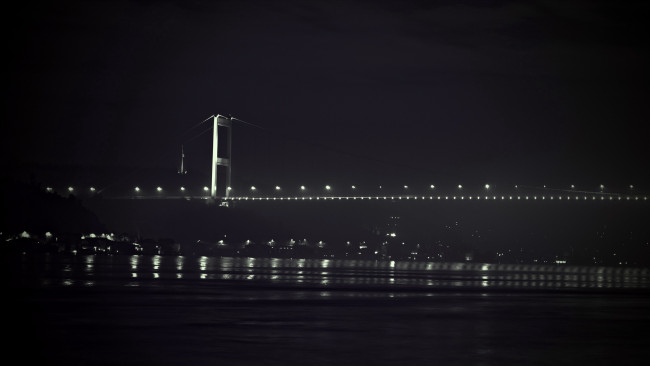 Обои картинки фото города, мосты, огни, ночь