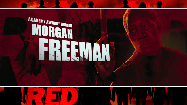 Обои картинки фото morgan, freeman, кино, фильмы, red, боевик, рэд, триллер, комедия, сша