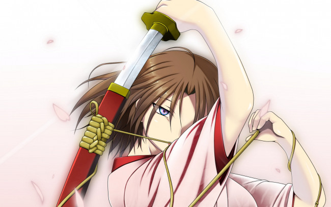 Обои картинки фото аниме, kara, no, kyokai, девушка, меч