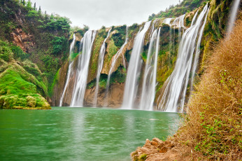 Картинка природа водопады река водопад обрыв