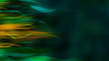 Картинка 3д+графика abstract+ абстракции линии листья цвет растения лучи