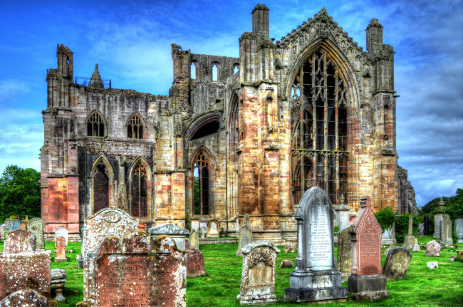 Обои картинки фото melrose abbey, города, - католические соборы,  костелы,  аббатства, аббатство, шотландия