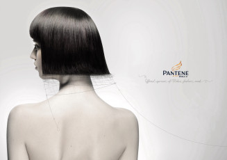 обоя pantene pro-v, бренды, pantene, волосы, девушка, спина, шампунь, реклама