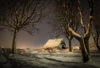 Картинка города -+пейзажи ночь зима