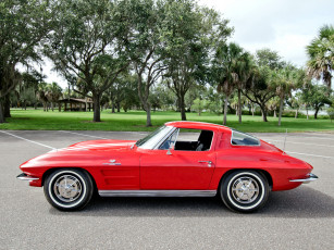 Картинка corvette+sting+ray+z06+1963 автомобили corvette z06 1963 red sting ray