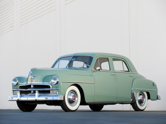 Обои картинки фото plymouth special deluxe 4-door sedan 1950, автомобили, plymouth, 4-door, deluxe, special, 1950, sedan