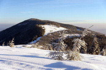 Картинка природа горы сугробы зима снег