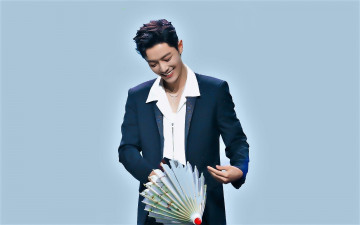 Картинка мужчины xiao+zhan актер пиджак зонт