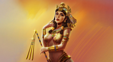обоя рисованное, люди, клеопатра, египетская, царица, украшения, династия, птолемеев