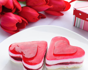 Картинка праздничные день св валентина сердечки любовь пирожные