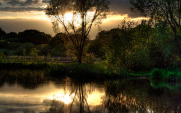 обоя twilight, природа, реки, озера, пейзаж, вечер, озеро