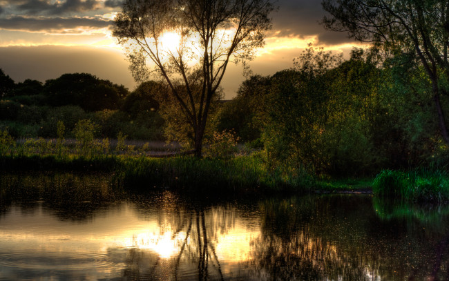 Обои картинки фото twilight, природа, реки, озера, пейзаж, вечер, озеро