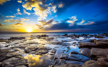 Картинка природа восходы закаты закат камни побережье океан