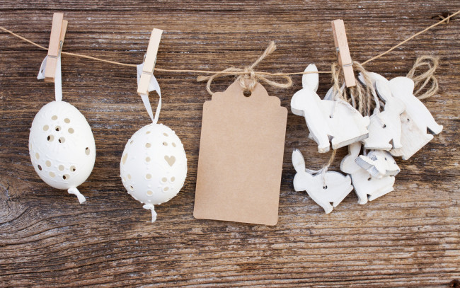 Обои картинки фото праздничные, пасха, кролики, яйца, wood, eggs, easter