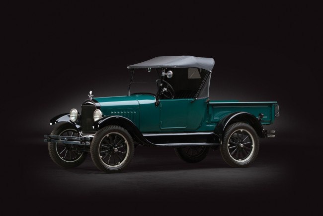 Обои картинки фото автомобили, классика, pickup, roadster, 1926г, model, t, ford, зеленый