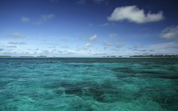 Картинка природа моря океаны облака море горизонт берег