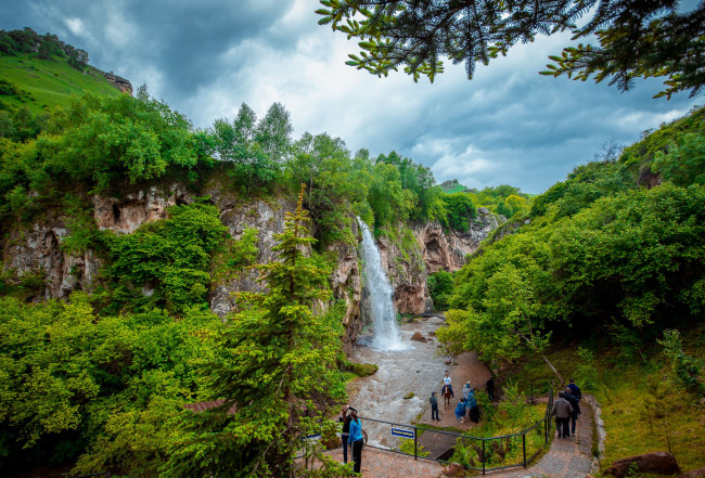 Обои картинки фото медовые водопады, природа, водопады, карачаево-Черкесия, кавказ, медовые