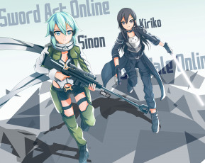 Картинка аниме sword+art+online девушка взгляд фон