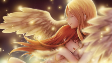 Картинка аниме claymore 857b art девушки слезы clare крылья teresa leikangmin объятья ангел