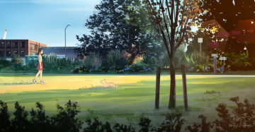 Картинка аниме пейзажи +природа парк