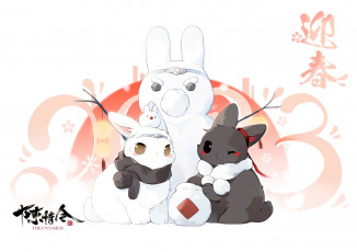 Картинка аниме mo+dao+zu+shi кролики снеговик
