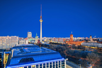 Картинка города берлин германия дома дороги berlin город