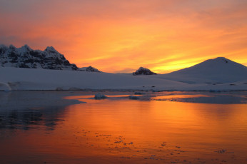 Картинка природа восходы закаты антарктика