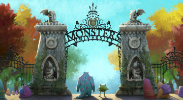 Картинка monsters university мультфильмы университет монстров