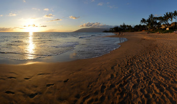 Картинка maui hawaii природа восходы закаты море побережье