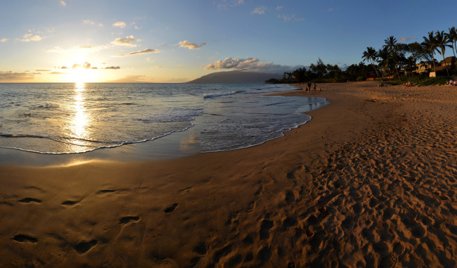 Обои картинки фото maui, hawaii, природа, восходы, закаты, море, побережье