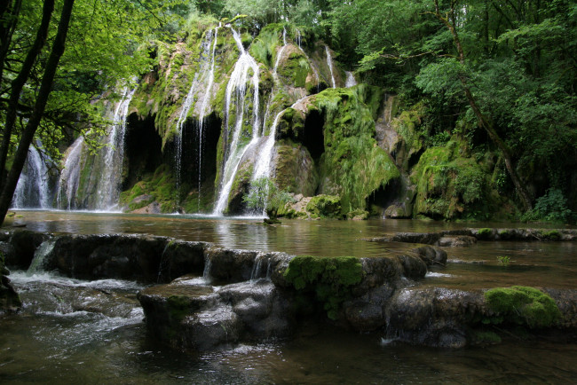 Обои картинки фото франция, франш, конте, cascades, des, tufs, природа, водопады, водопад