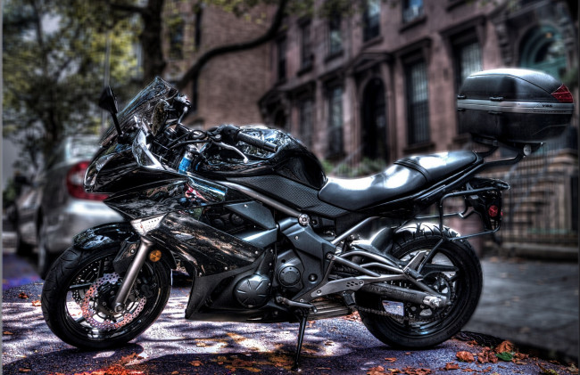 Обои картинки фото kawasaki motorcycle, мотоциклы, kawasaki, улица, байк