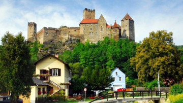 обоя замок hardegg, города, замки австрии, замок, hardegg