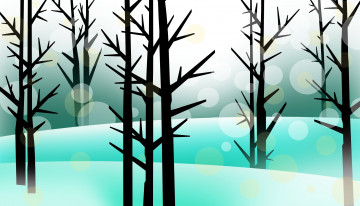 Картинка векторная+графика природа+ nature деревья