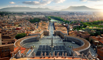 Картинка города рим +ватикан+ италия площадь панорама