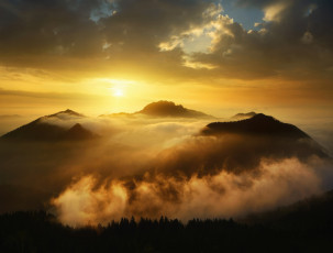 Картинка природа восходы закаты золотое утро бавария альпы германия