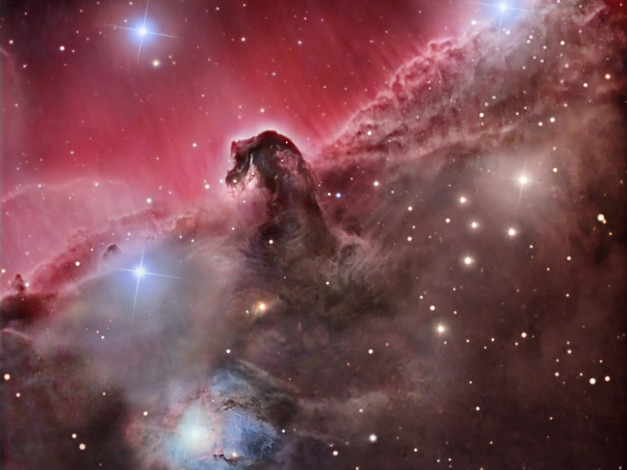 Обои картинки фото ic434, конская, голова, космос, галактики, туманности