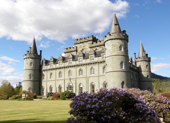 Обои картинки фото inverary, castle, шотландия, города, дворцы, замки, крепости, замок