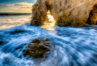 Картинка природа побережье океан скалы горизонт свет