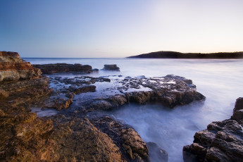 Картинка природа побережье рассвет берег камни утро озеро