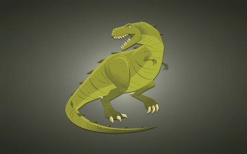 Картинка рисованные минимализм dinosaur зеленый динозавр зубастый
